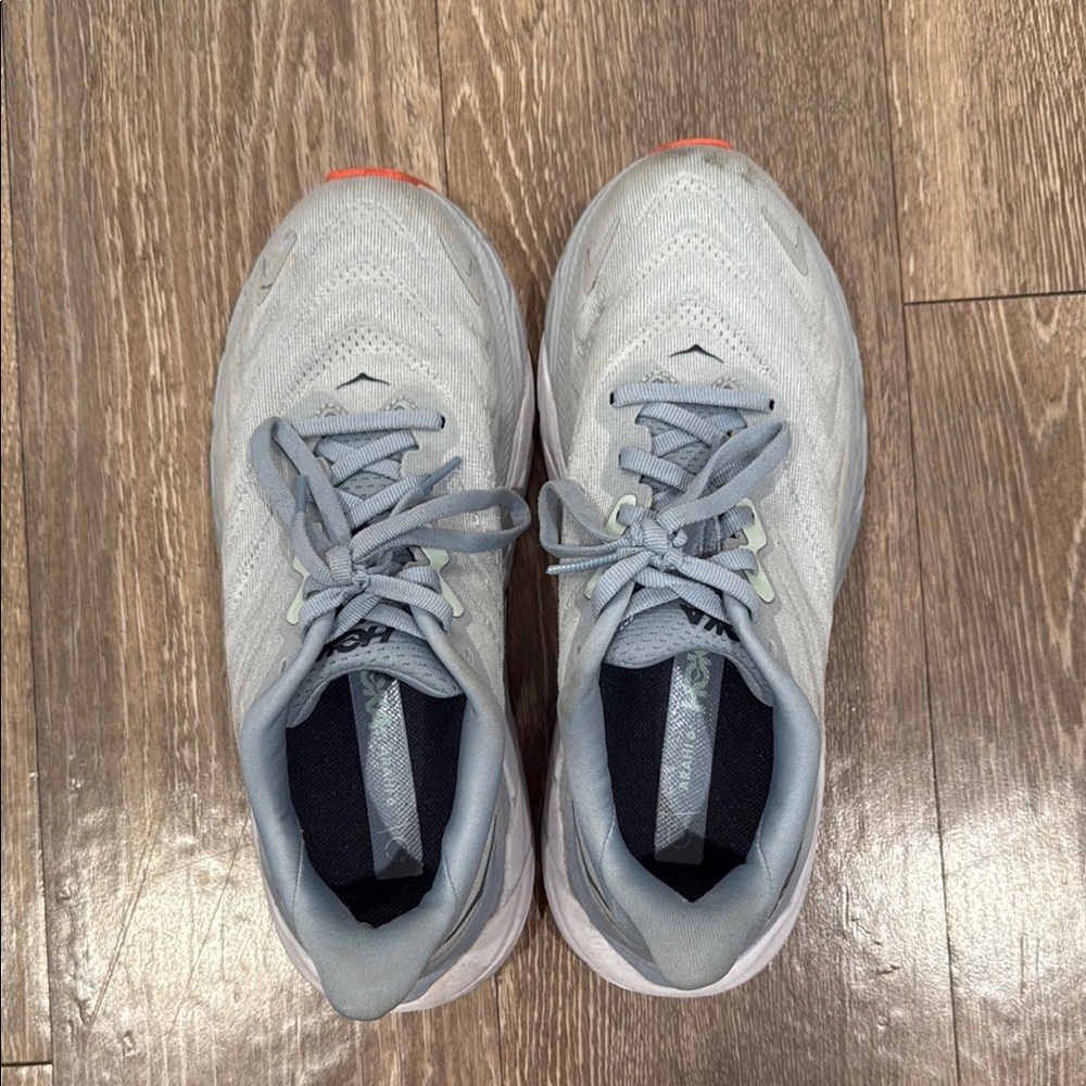 Hoka Light Gray Athletic Shoes